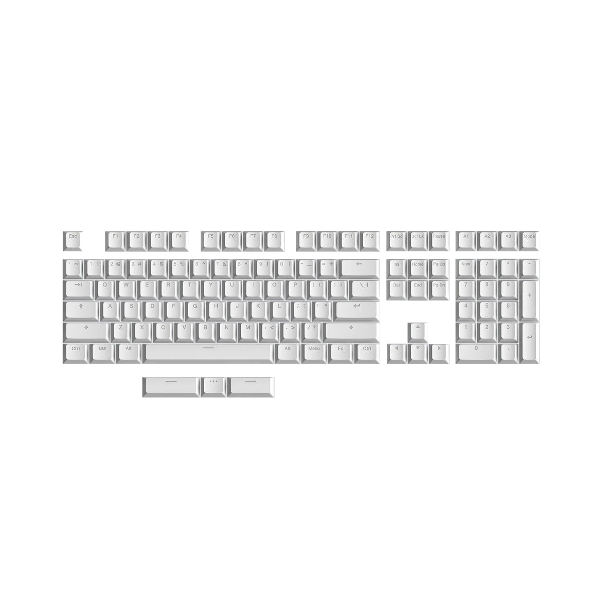 Wooting Double-Shot PBT OEM Profile Keycap Set ANSI - White