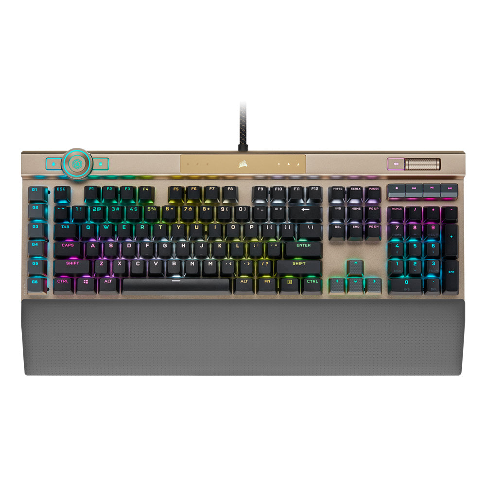 Corsair K100 RGB Optical-Mechanical Keyboard - Gold