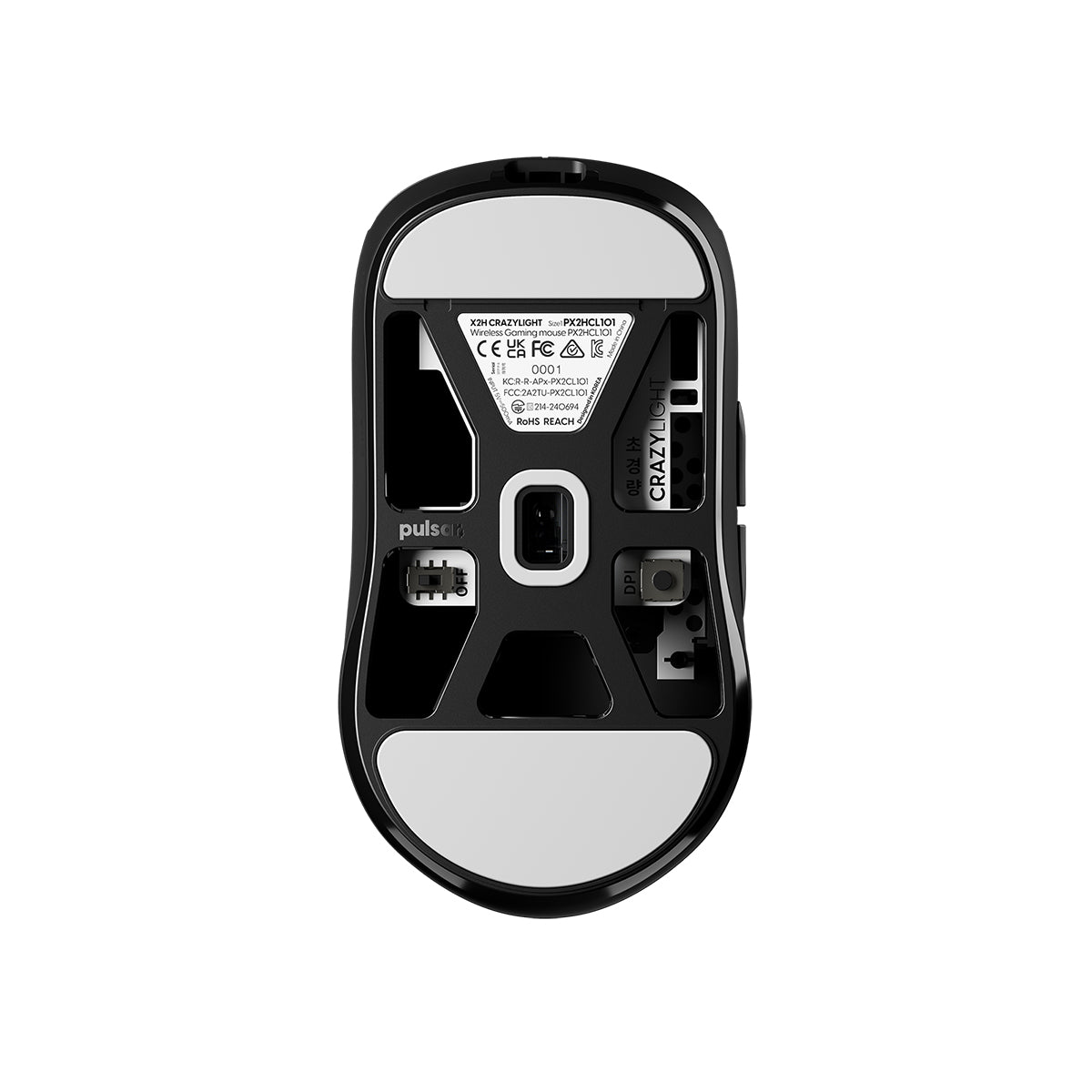 Pulsar X2H CrazyLight Wireless Gaming Mouse - Jet Black