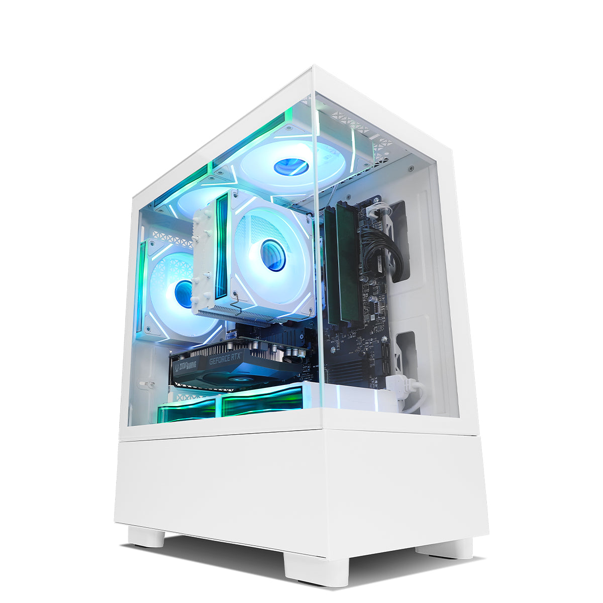 Qubit RTX 3050 Ryzen 5 5500 EVO Gaming PC - White