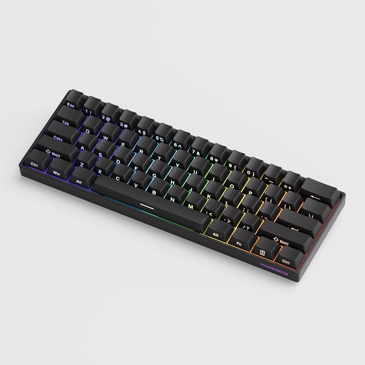 Akko Monsgeek Fun60 Pro 60% Wireless Hall-Effect Gaming Keyboard Black - Glare Magnetic Switch