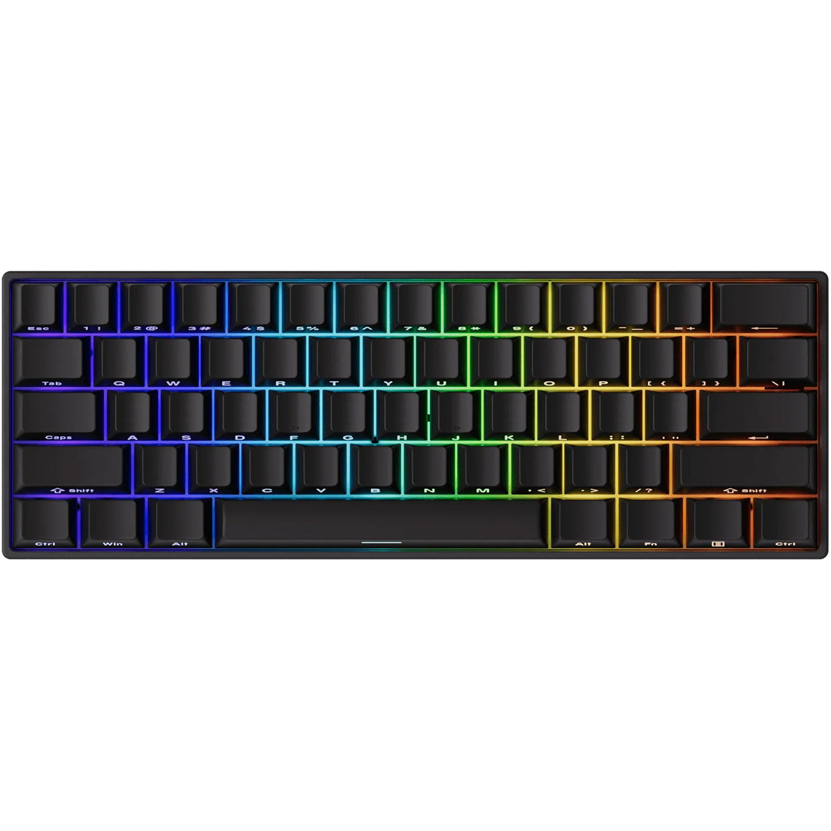 Akko Monsgeek Fun60 Pro 60% Wireless Hall-Effect Gaming Keyboard Black - Glare Magnetic Switch