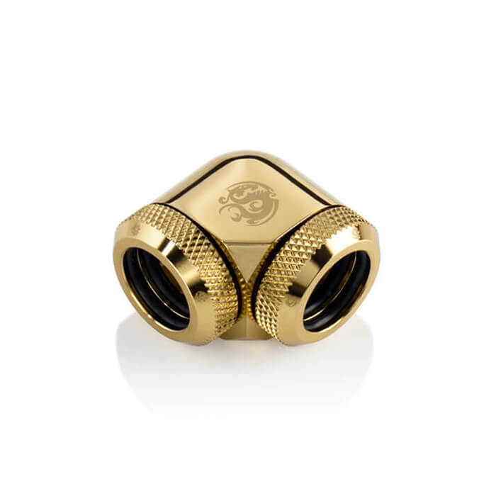 Bitspower 90-Degree Dual Multi-Link Fitting For OD 14mm - True Brass