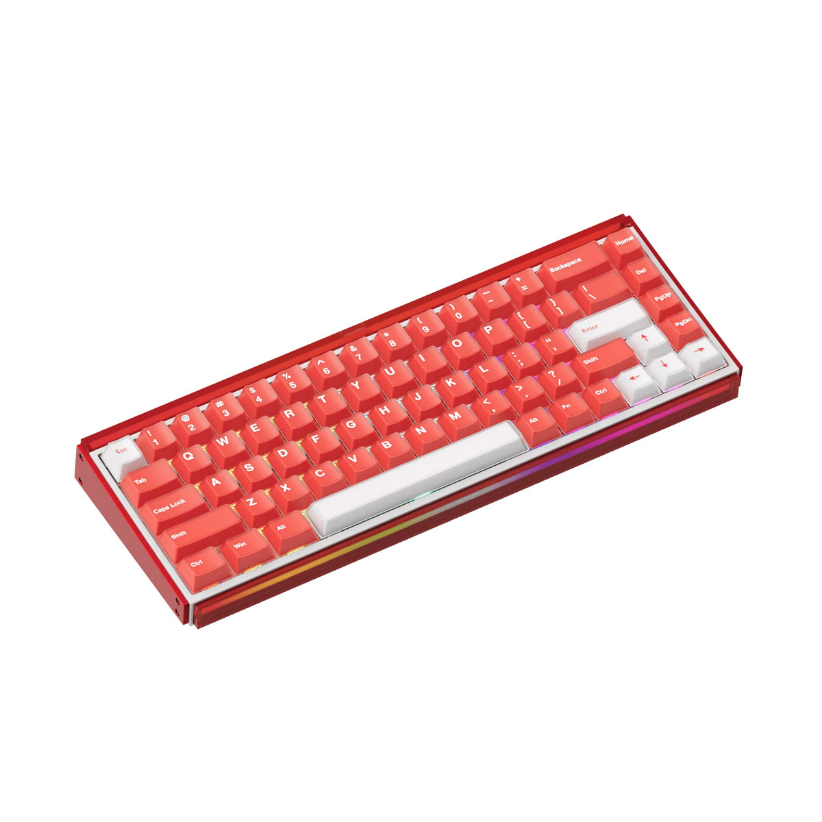 Akko RAY68-HE Red & White 68% Wireless Hall-Effect Gaming Keyboard - AstroAim Switch