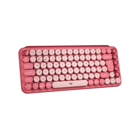 Logitech POP Keys Wireless Mechanical Keyboard With Emoji - Rose