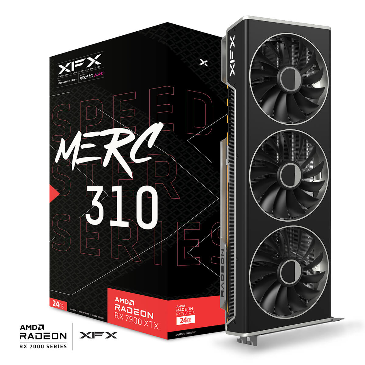 XFX Radeon RX 7900 XTX SPEEDSTER MERC310 BLACK Gaming 24GB Graphics Card