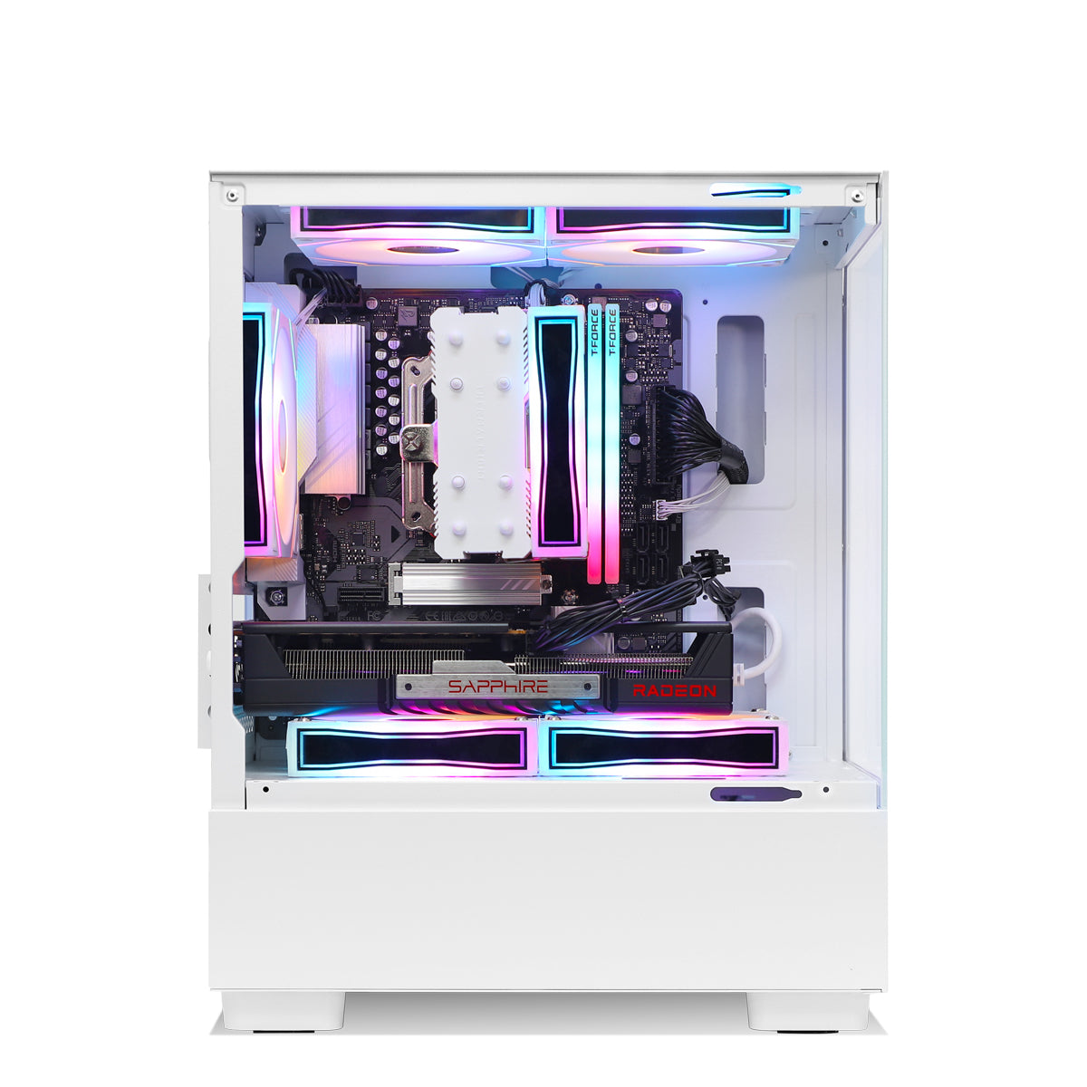 Qubit RR RX 9060 XT 8GB Ryzen 5 8400F Gaming PC - WHITE