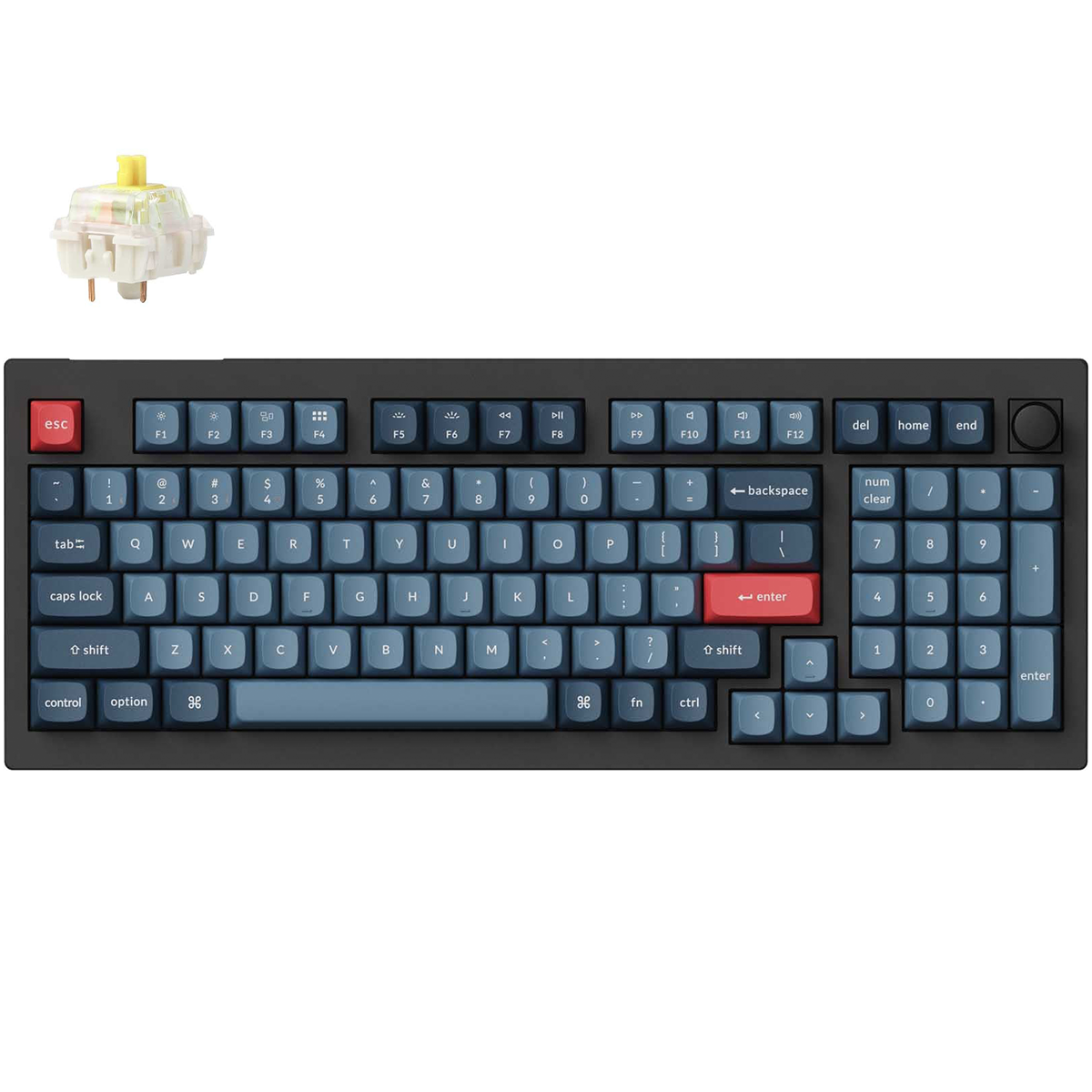 Keychron V5 Max 96% RGB Carbon Black Wireless Mechanical Keyboard - Jupiter Banana Switch