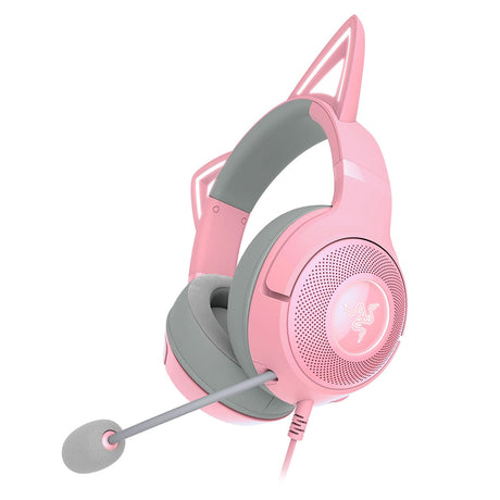 Razer Kraken Kitty V2 USB Headset with RGB Kitty Ears - Quartz Edition