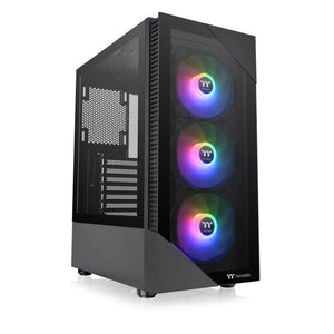 Thermaltake View 200 Tempered Glass ARGB Mid Tower Case Black Edition