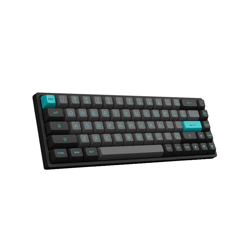 Akko 3068B Plus Black & Cyan Hot-Swappable Wireless RGB Keyboard Jelly Pink Switch