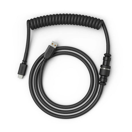 Glorious Coiled Cable - Phantom Black (USB-C with Aviator Connectors)