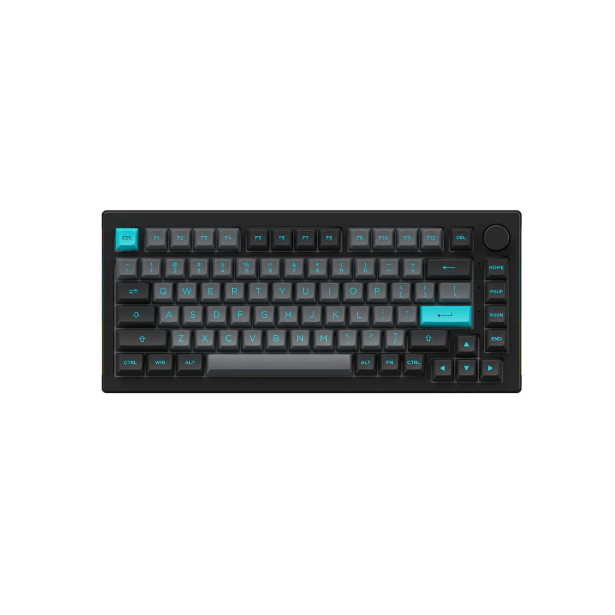 Akko 5075B Plus Black & Cyan Hot-Swappable Wireless RGB Keyboard CS Silver Switch