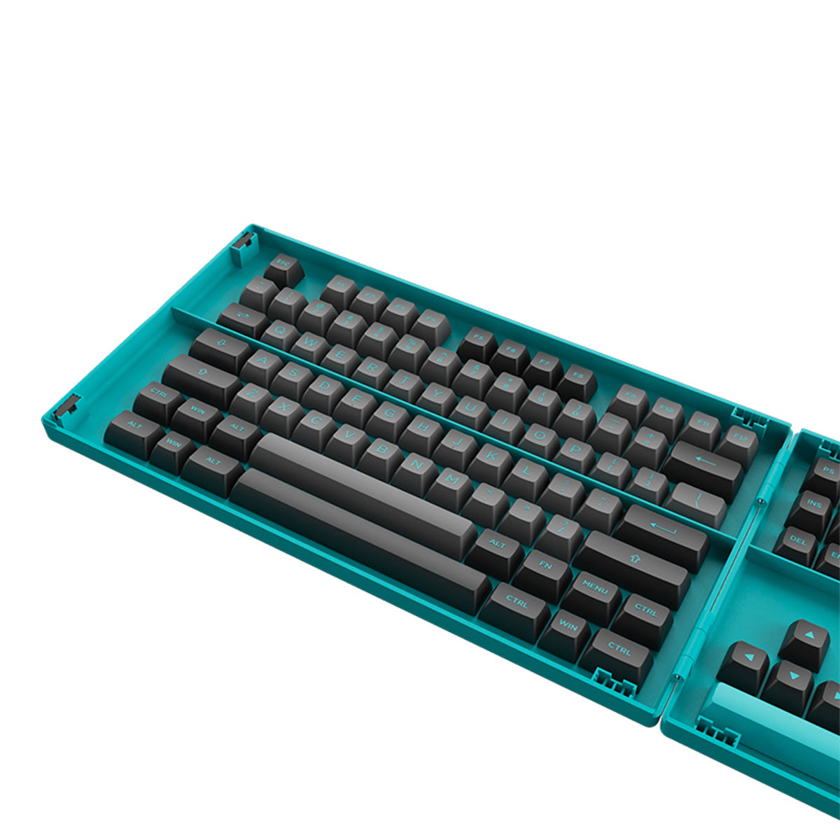 Akko Black and Cyan Fullset PBT Doubleshot ASA Profile 197 pcs Keycaps