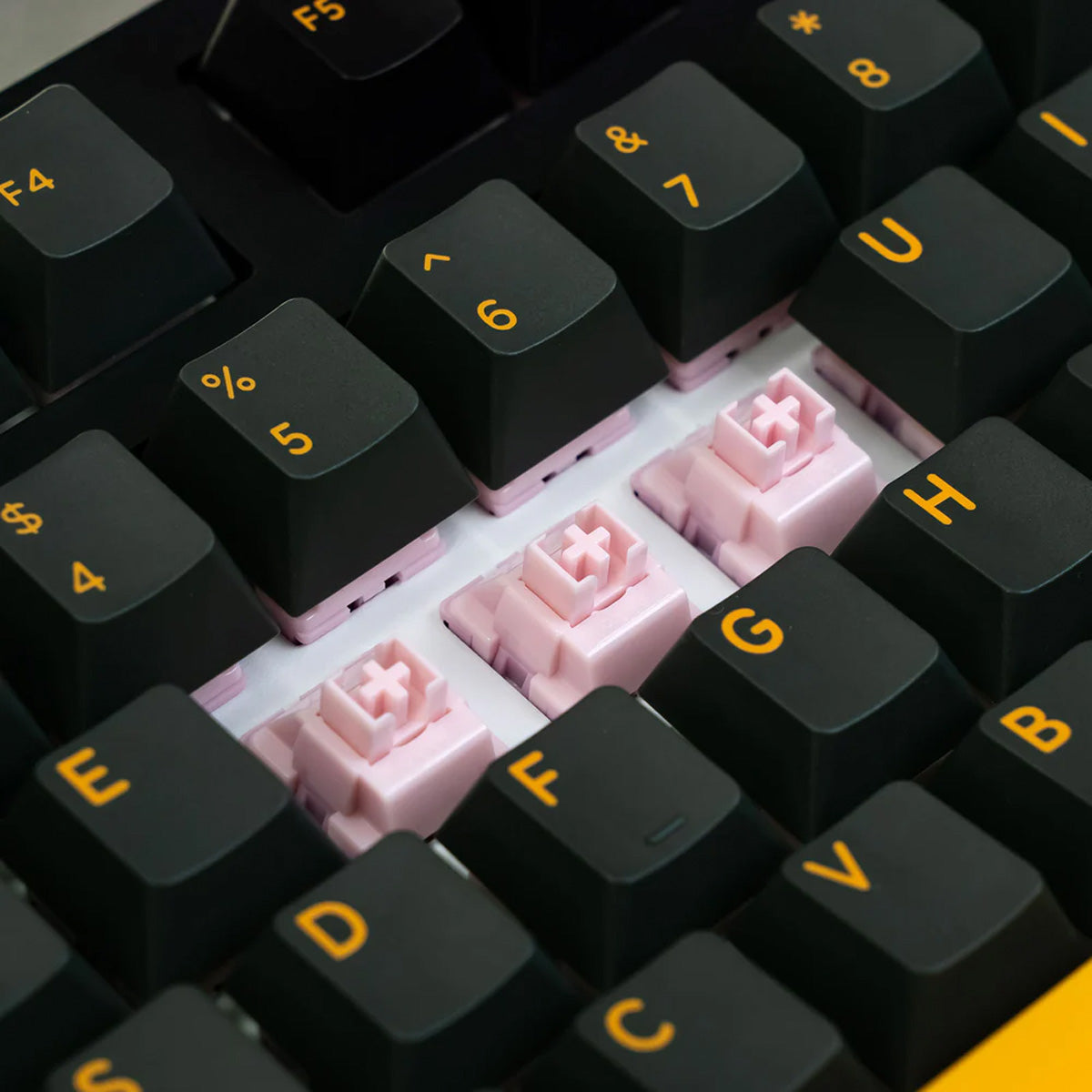 Akko 3108 V3 Black & Gold Full Size Mechanical Keyboard - Frost Pink Switch