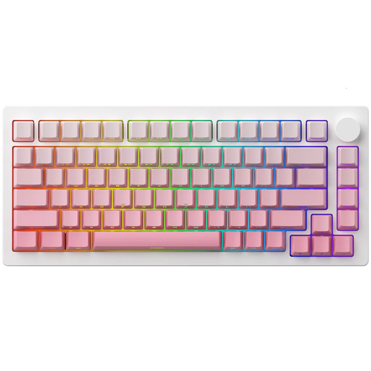 Akko Monsgeek M1W V3 HE-SP Silver Gradiant 75% RGB Wireless Mechanical Keyboard - Magnetic Yellow Switch