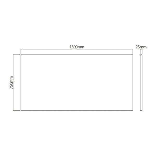 Lumi 1500X750MM Rectangular Wood Table Top White