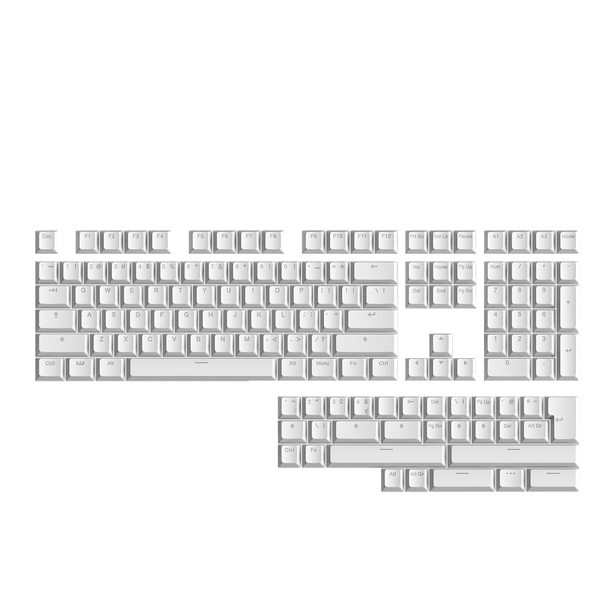 Wooting Double-Shot PBT OEM Profile Keycap Set ANSI - White
