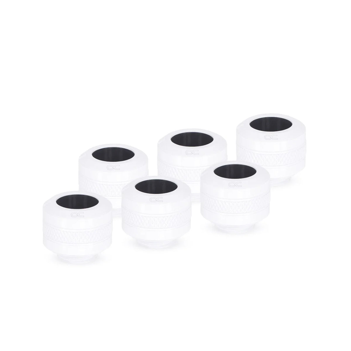 Alphacool Eiszapfen Pro 13mm Hard Tube Compression Fitting Six Pack - White