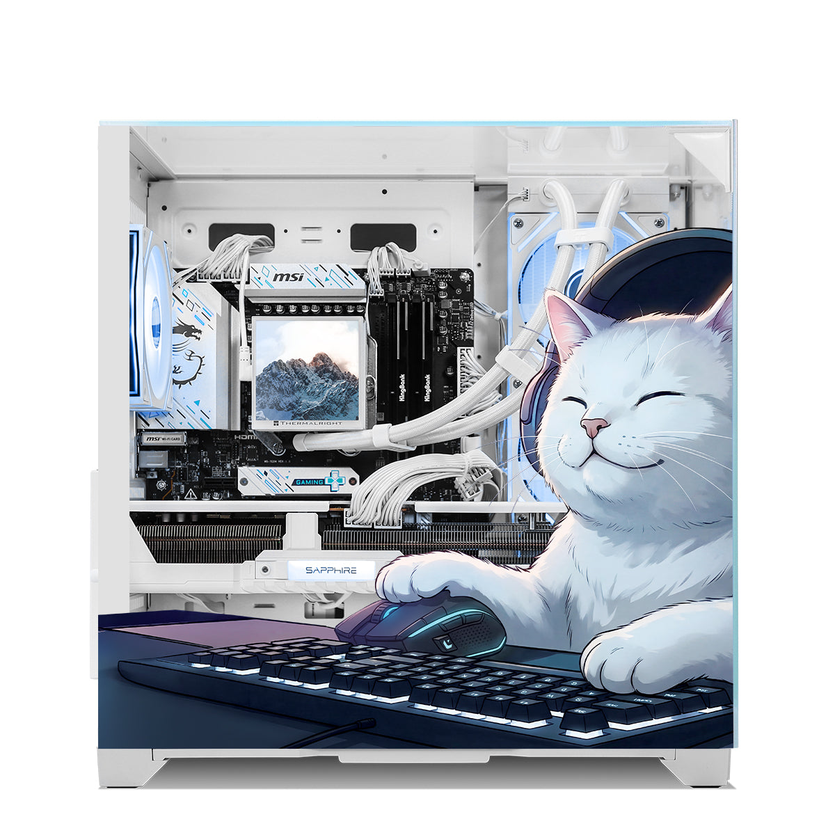 Equinox RX 9070 XT Ryzen 7 7700X3D Gaming PC - Vision White