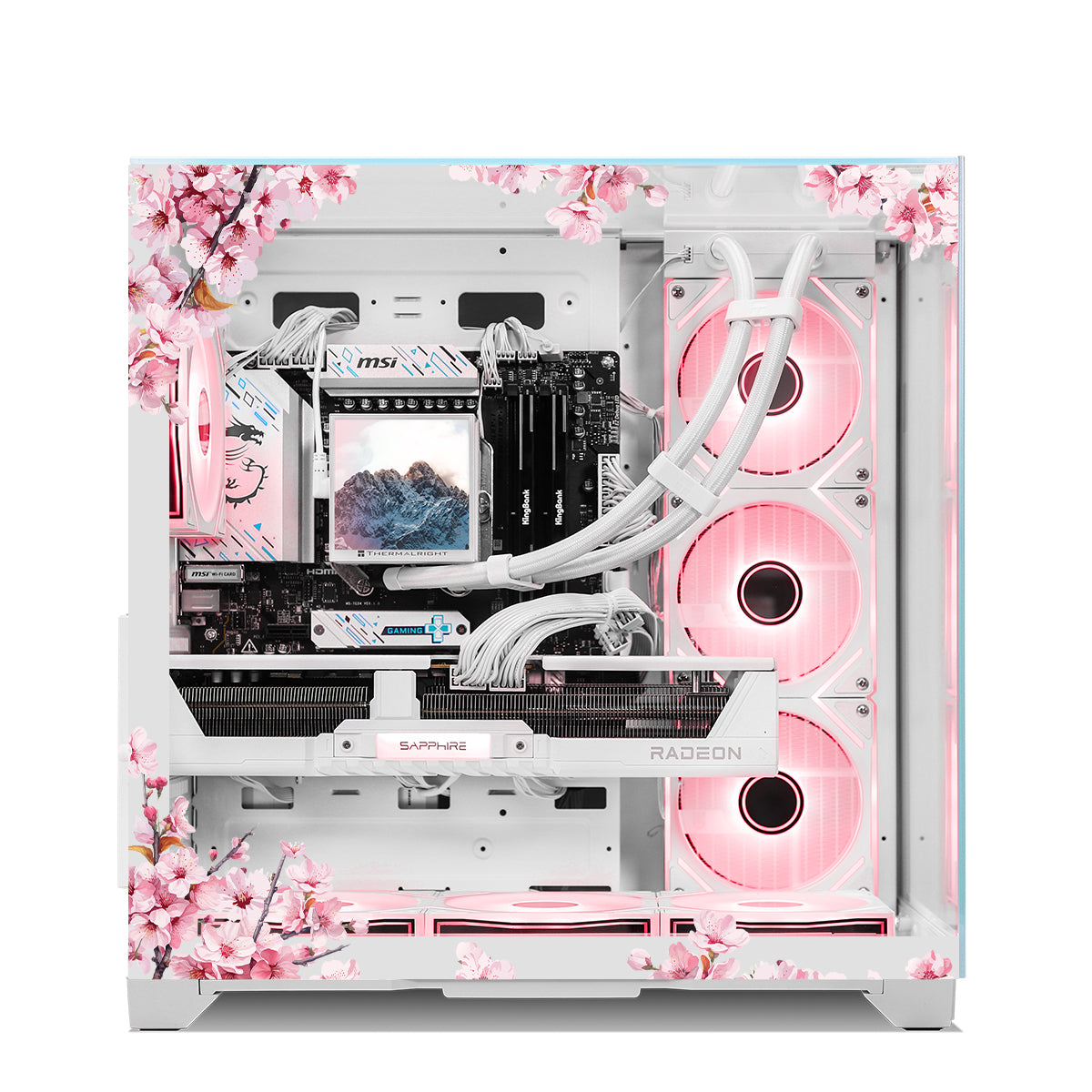 Equinox RX 9070 XT Ryzen 7 9800X3D Gaming PC - Vision White