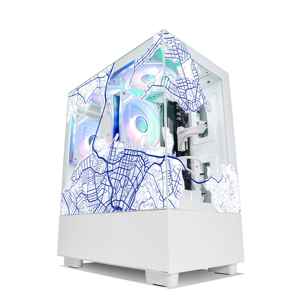 Qubit RTX 5050 Ryzen 5 5500 Gaming PC - White