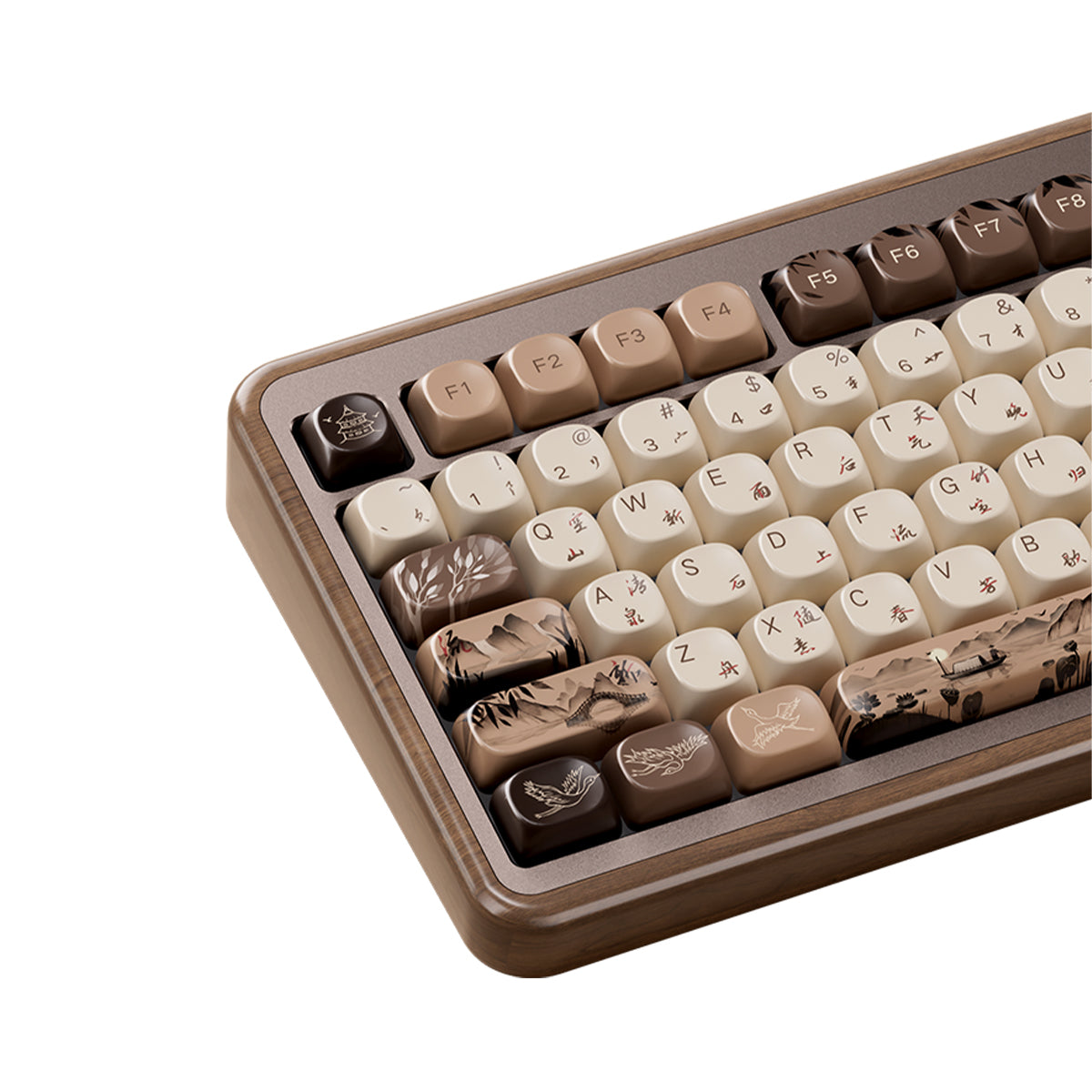 Akko MU02 Mountain Seclusion 75% RGB Wireless Mechanical Keyboard - Rosewood Switch