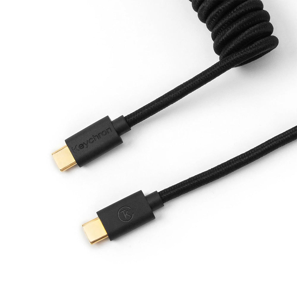 Keychron Coiled Aviator USB Type-C Cable - Black