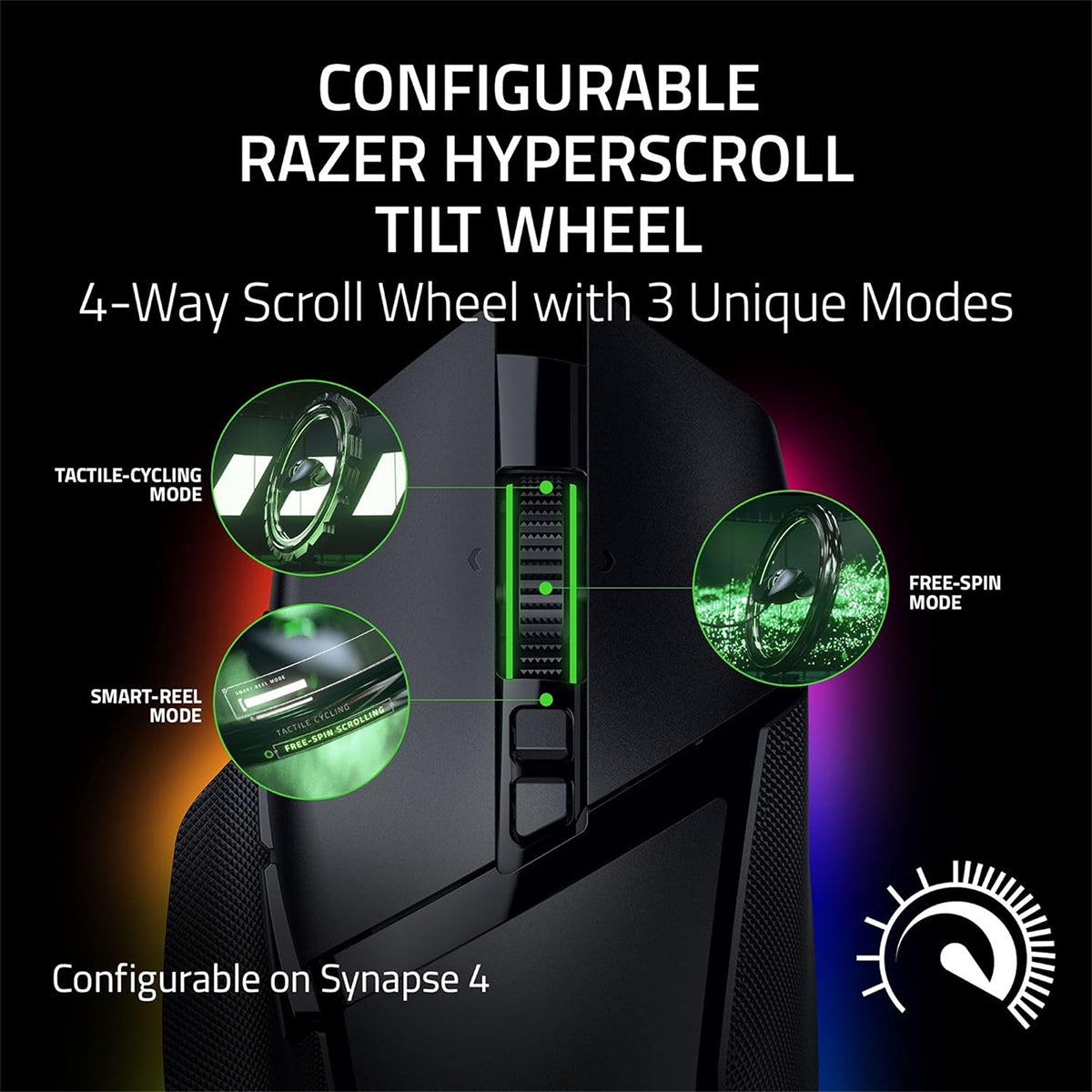 Razer Basilisk V3 35K Ergonomic RGB Wireless Gaming Mouse - Black