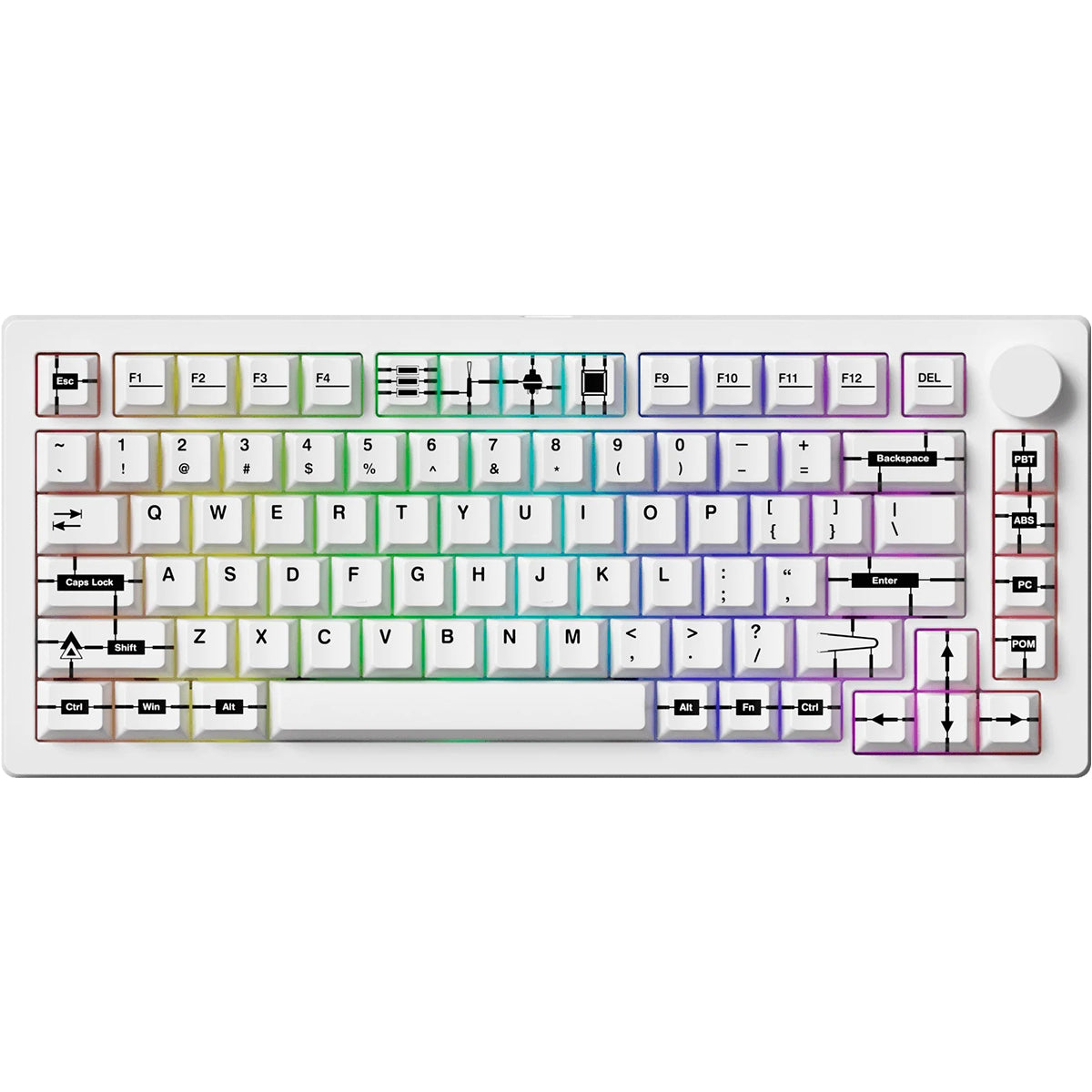 Akko Monsgeek M1 V5 VIA 75% Wireless Aluminium Mechanical Keyboard Keycap Runner - Piano Pro V3 Switch