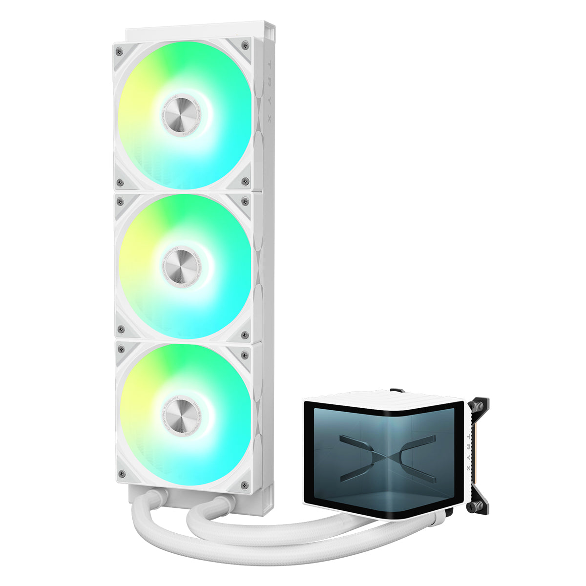 TRYX PANORAMA 360mm ARGB WHITE 6.67'' Curved AMOLED Screen AIO CPU Cooler