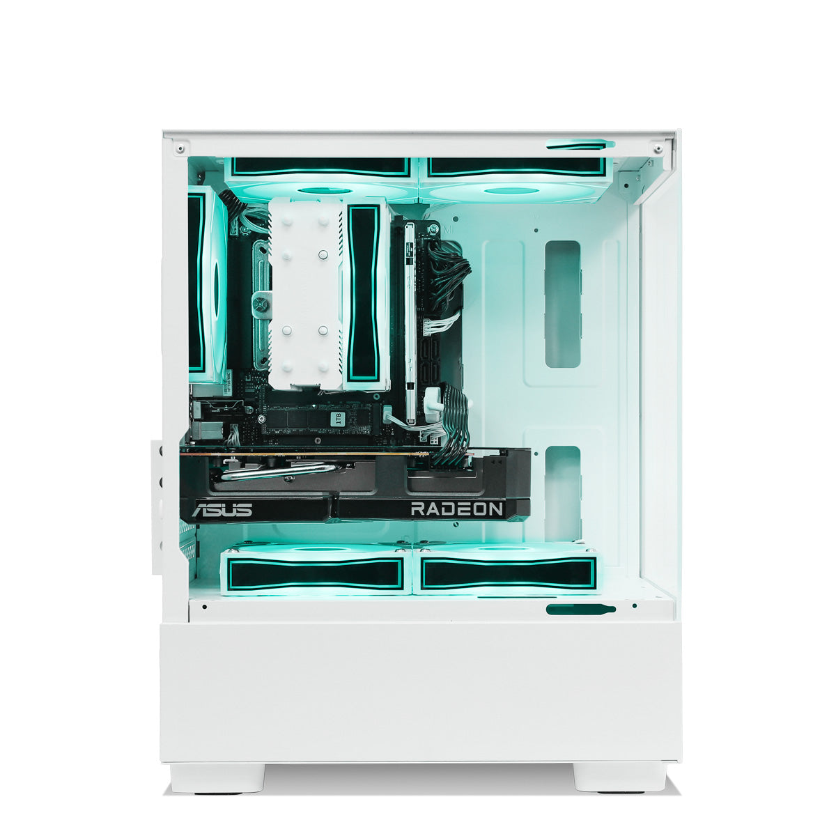 Qubit RR RX 7600 Ryzen 5 5500 Gaming PC - WHITE