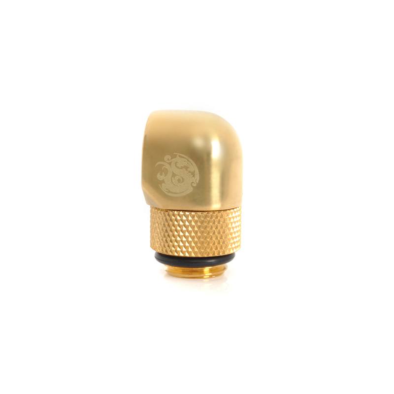 Bitspower Rotary 90-Degree Extender Fitting - True Brass