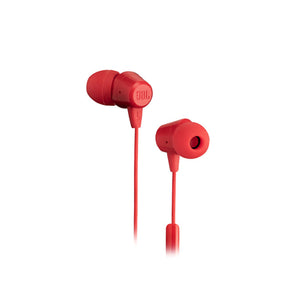 JBL C50HI Wired In-Ear Headphones - Red