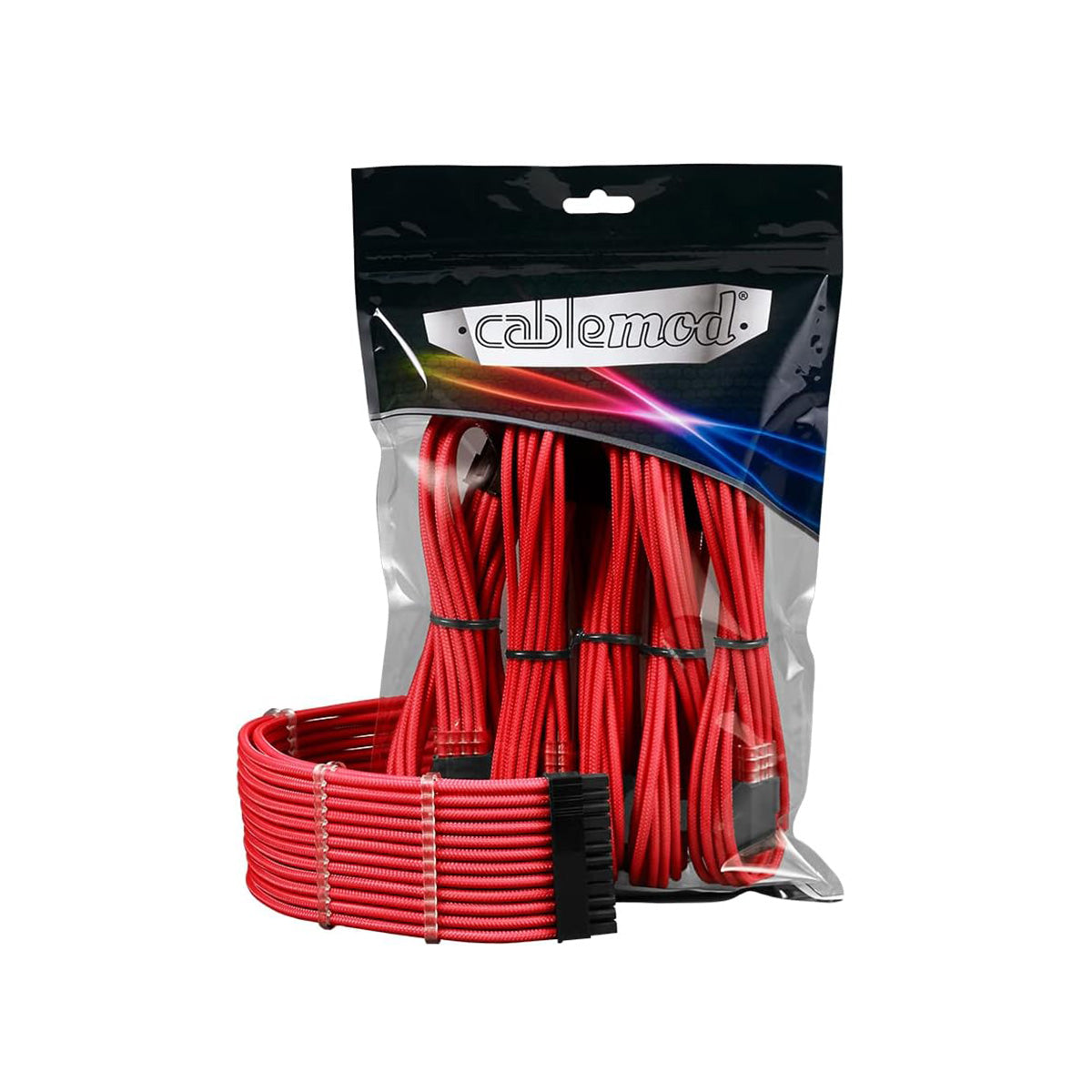 CableMod Pro ModMesh Sleeved 12VHPWR StealthSense Cable Extension Kit (Red, 16-pin to Triple 8-pin)