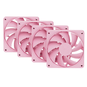 Hyte FA12 120mm PWM Fan 4 Pack - Strawberry Milk