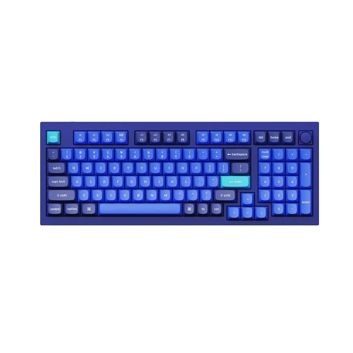 Keychron Q5 Knob 96% RGB Navy Blue Mechanical Keyboard - G Pro Brown Switch