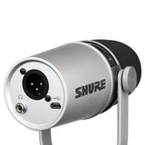 Shure MV7 USB/XLR Dynamic Podcast Microphone - Silver