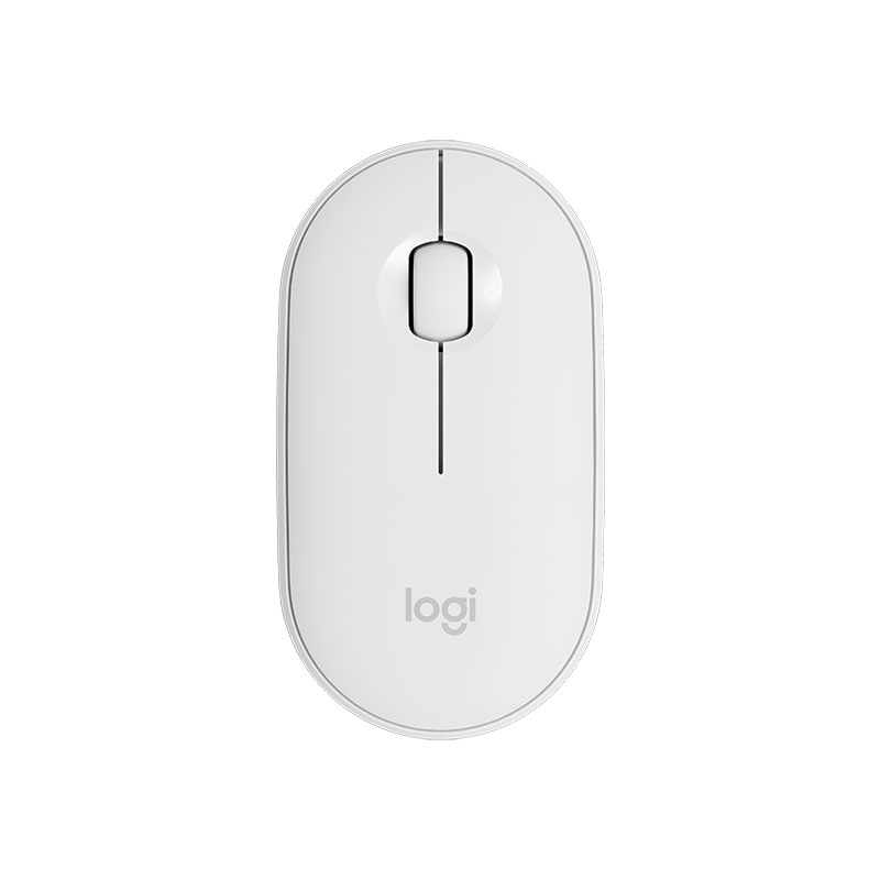 Logitech M350 Pebble USB Wireless/Bluetooth Mouse - White