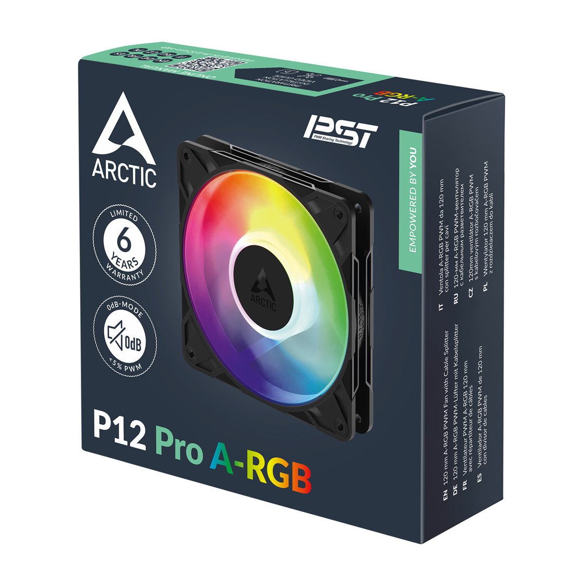 Arctic P12 PRO A-RGB 120mm Premium Cooling Fan - Black