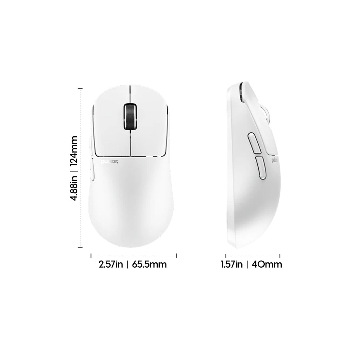 Pulsar X2N CrazyLight Medium Wireless Gaming Mouse -  Uyuni White