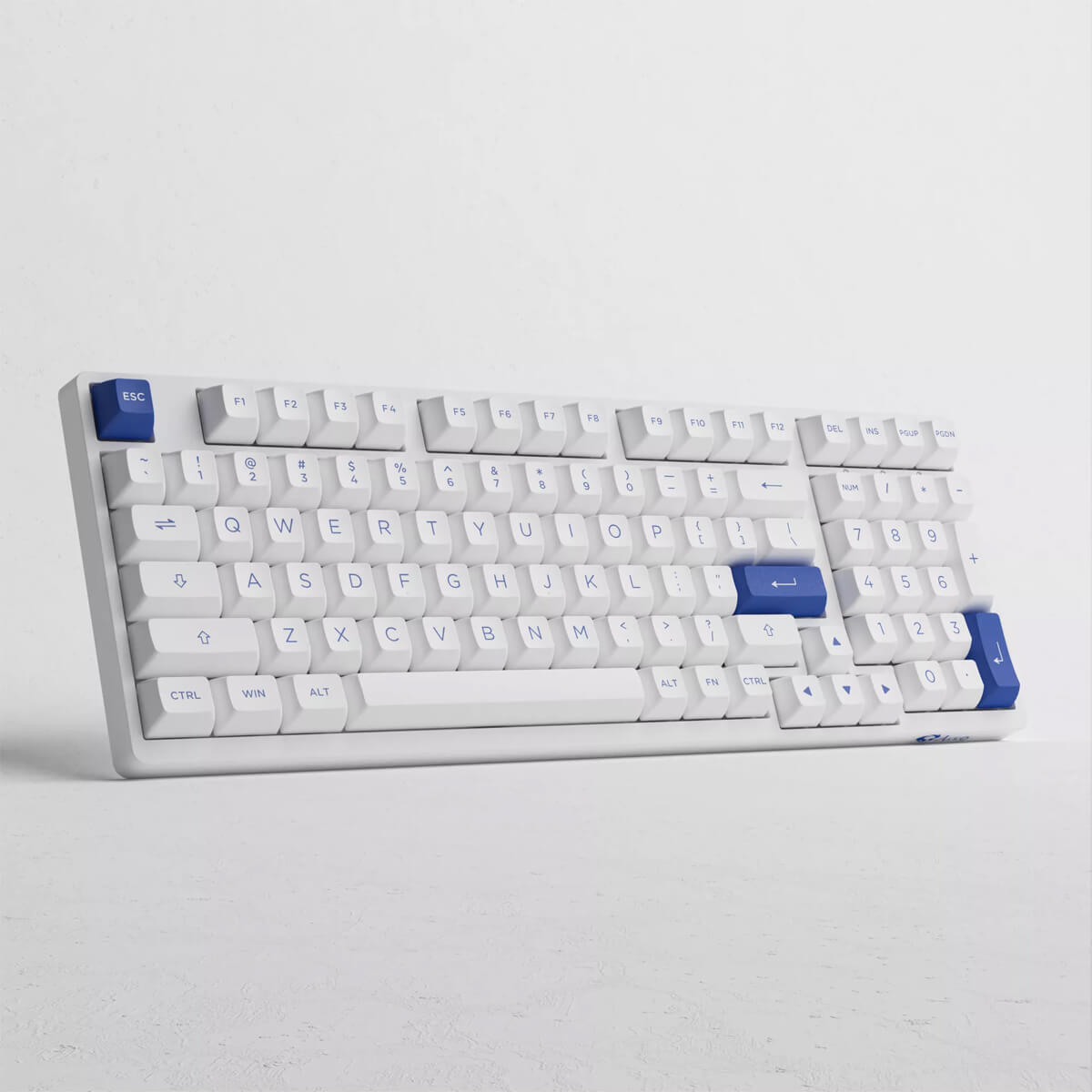 Akko 3098N Blue On White Wireless Keyboard RGB Backlighting Hot-Swappable keys TTC Brown Switch