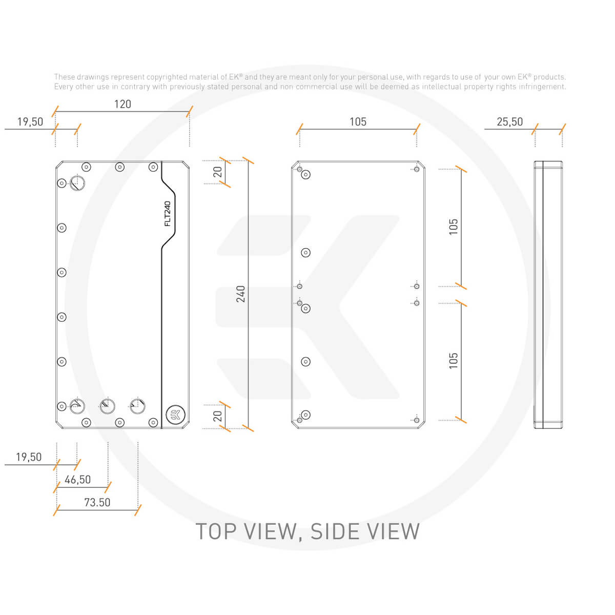 EKWB EK-Quantum Volume FLT 240 D-RGB - Plexi