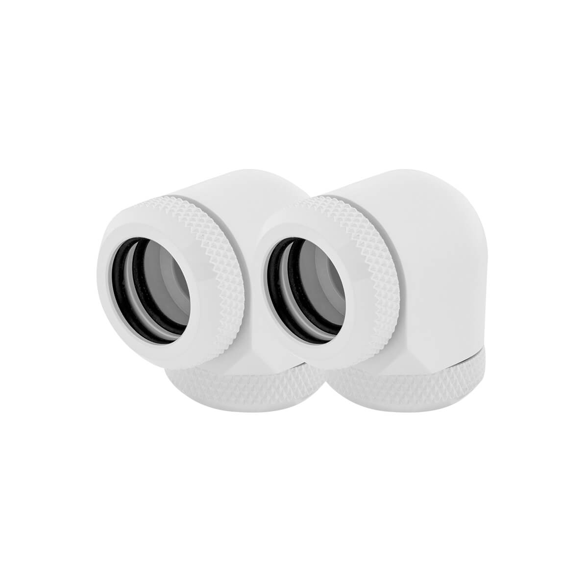 Corsair Hydro X Series XF Hardline 14mm 90° Angled Compression Twin Pack - White