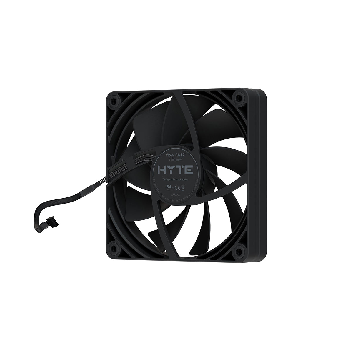 Hyte FA12 120mm PWM Fan 4 Pack - Pitch Black