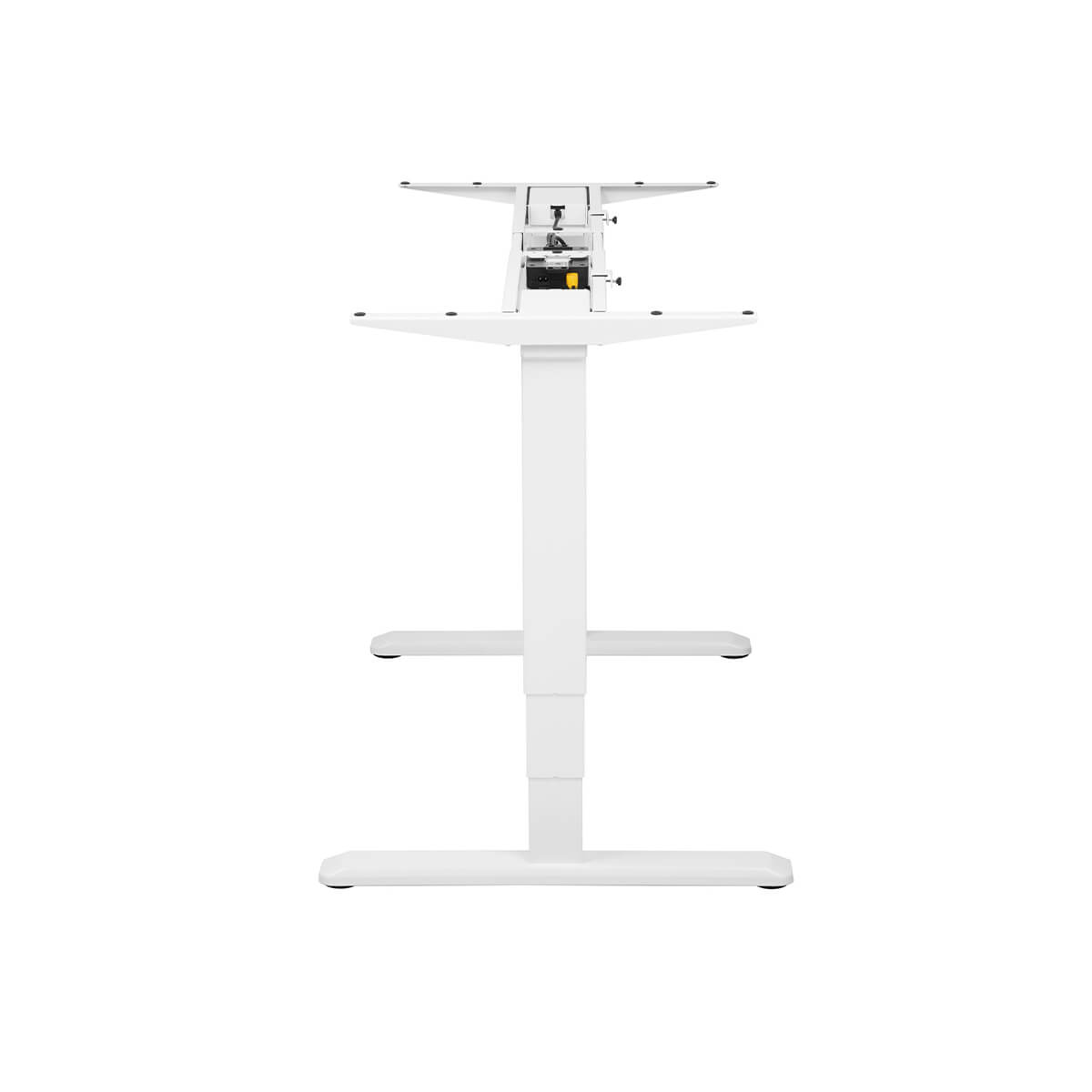 Brateck Lumi Dual Motor Electric Sit-Stand Desk Frame With 3-Stage Reverse Motor White Colour