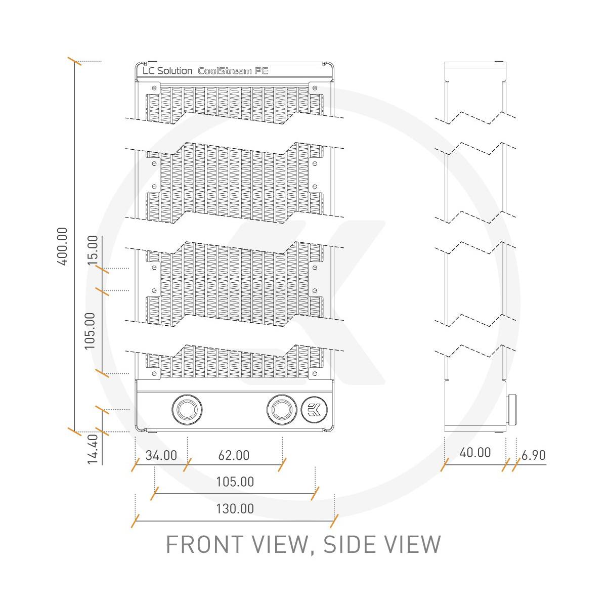 EKWB EK-CoolStream PE360 Triple 40mm Thickness Radiators (3831109860274)