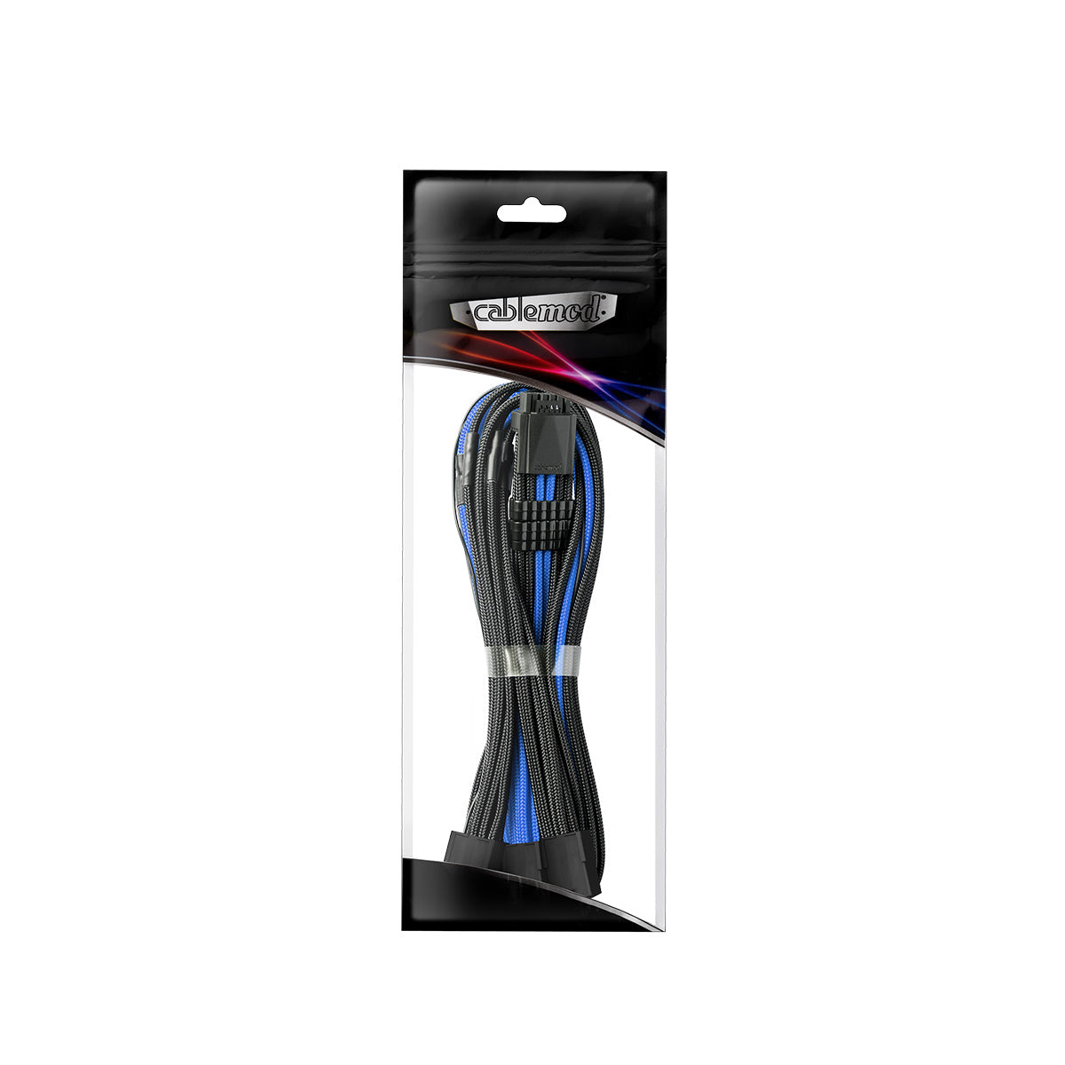 CableMod ModMesh Sleeved 12VHPWR StealthSense PCI-e Extension (Black + Blue, 16-pin to Triple 8-pin, 45cm)