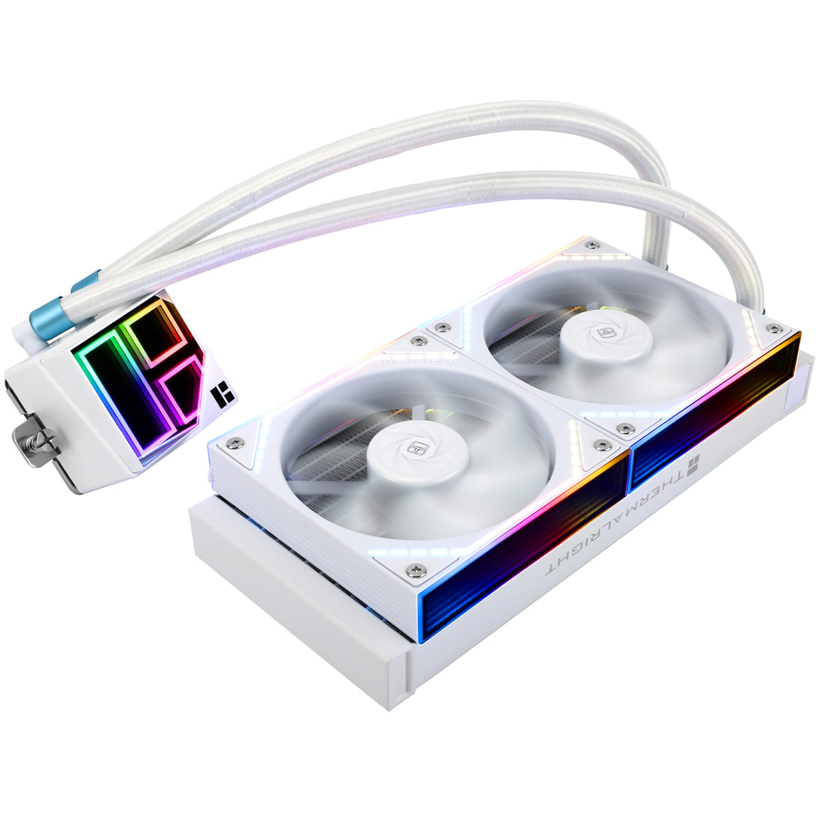 Thermalright Frozen Infinity 240 White AIO Liquid CPU Cooler TLM12W Fans - Bulk Pack