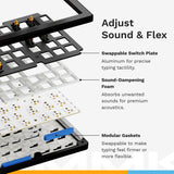 Glorious GMMK 3 Pro HE 65% Wireless Mechanical Keyboard Fox HE Linear Switch - Silver